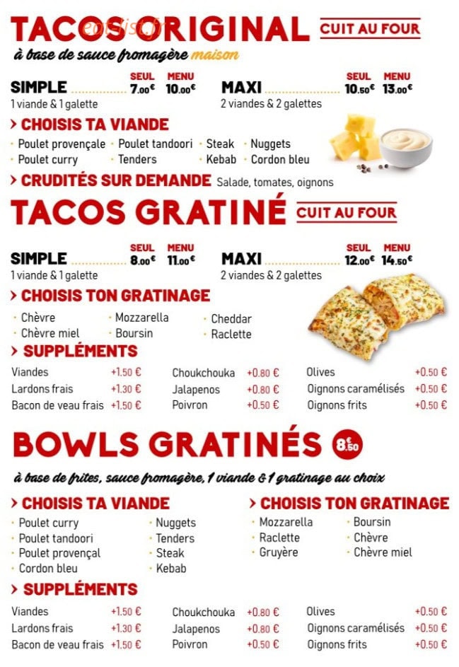 Le Cheesy — carte page 2