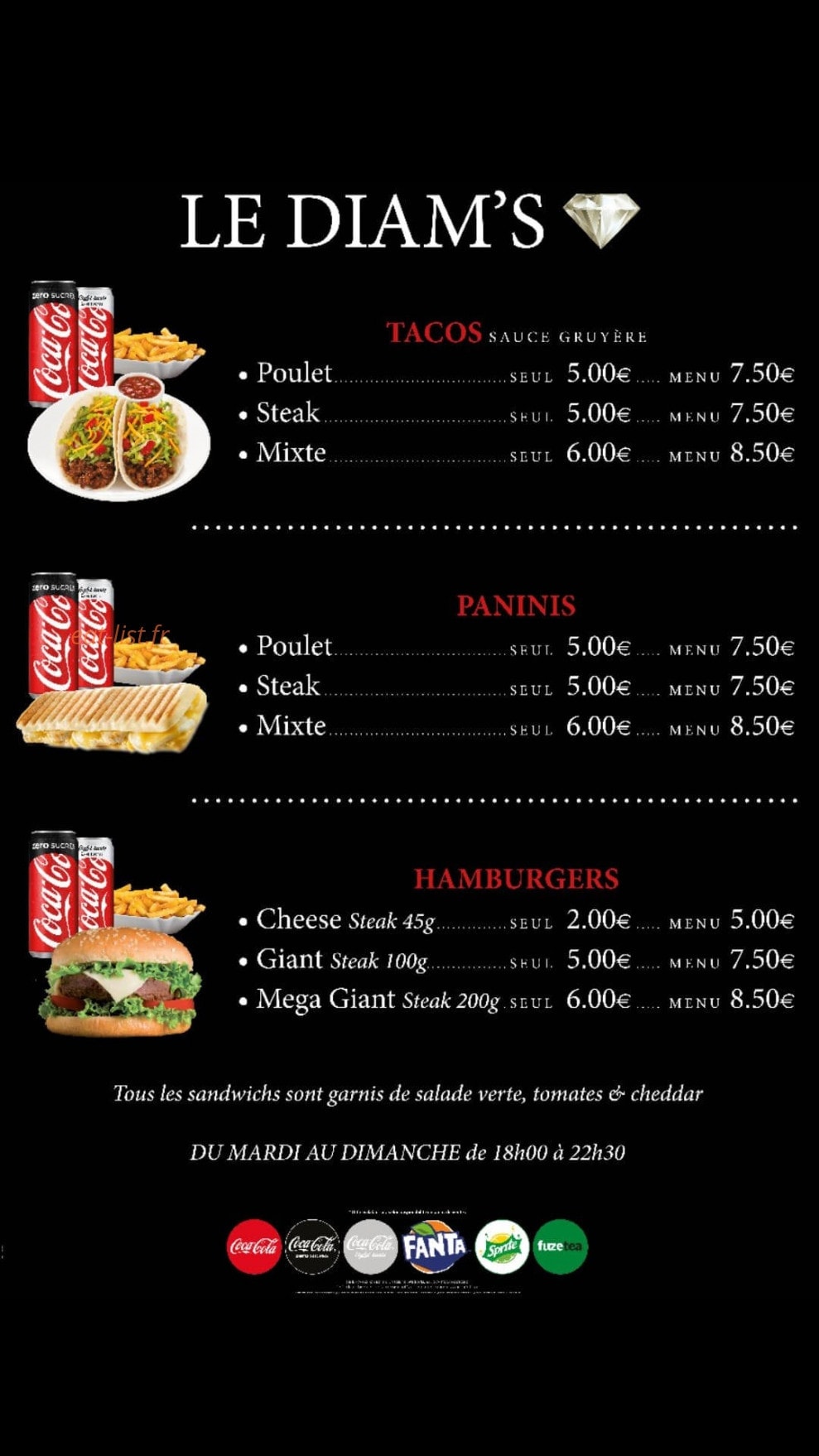 Le Diam's — carte page 1