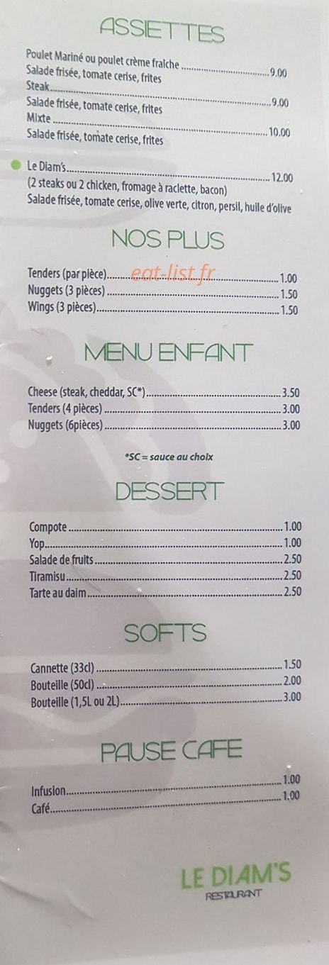 Le Diam's — carte page 3