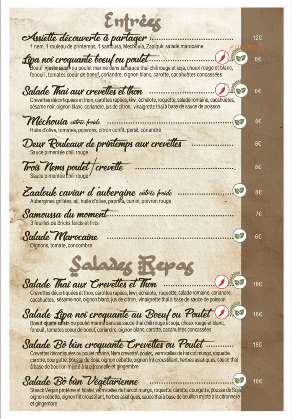 Le Malacca — carte page 1
