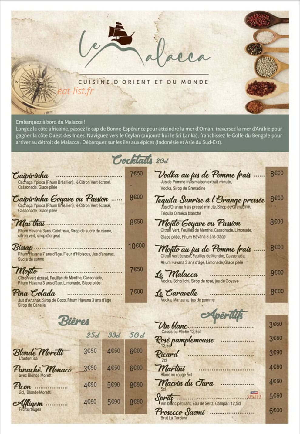Le Malacca — carte page 6