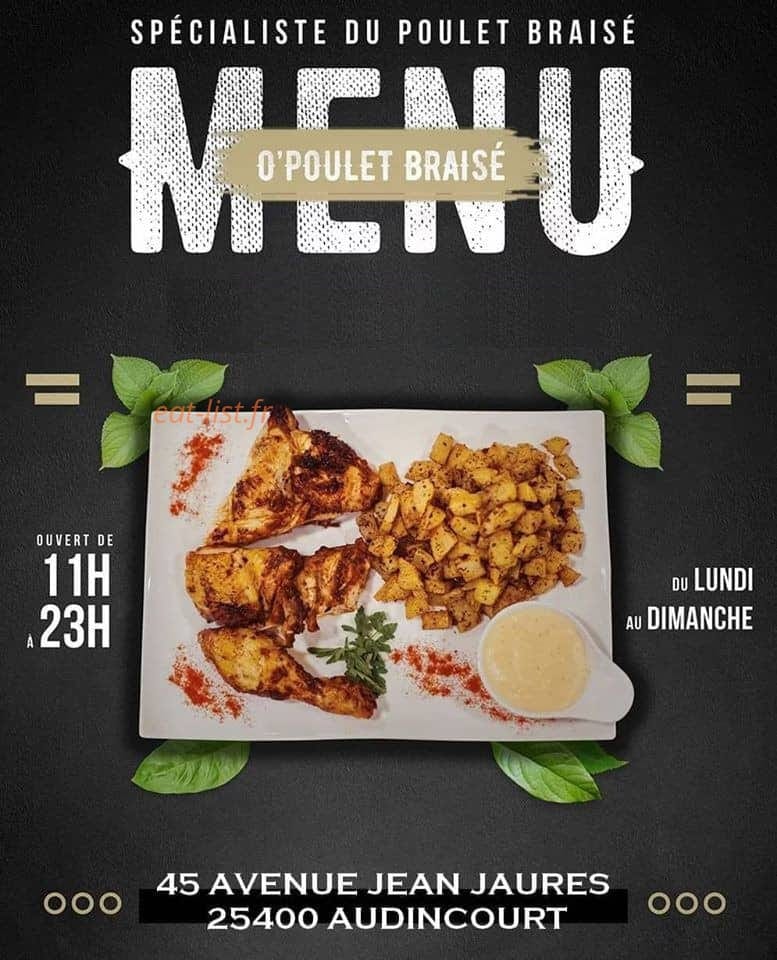 O'Poulet Braisé — carte page 1