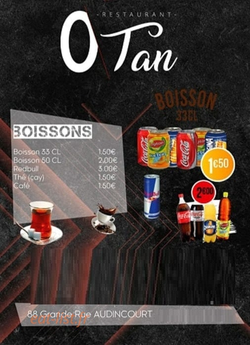 Otan Restaurant — carte page 4