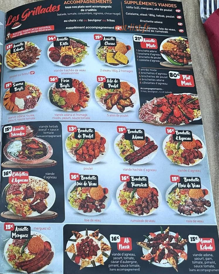 Sultan Grill — carte page 2