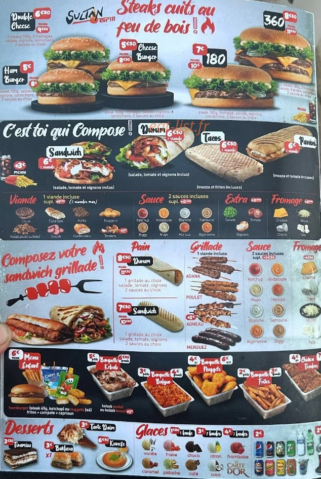 Sultan Grill — carte page 3