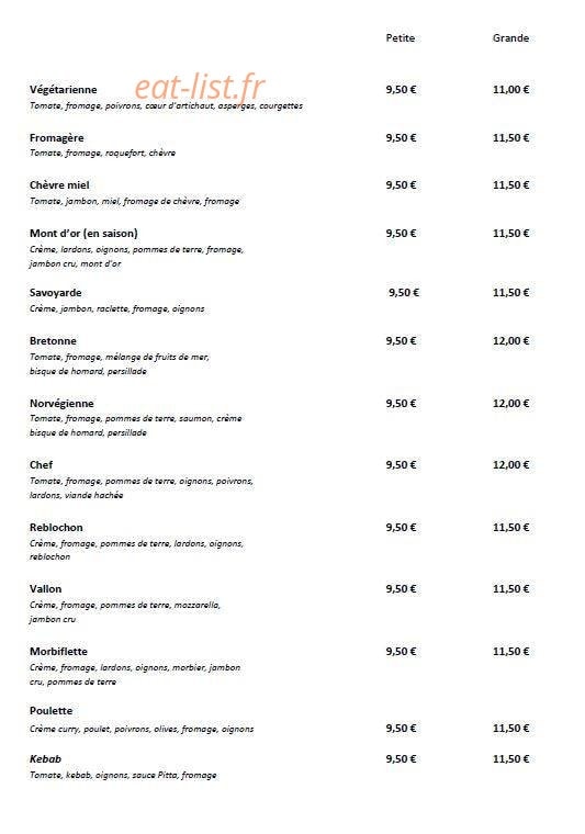 Pizza Belle — carte page 3