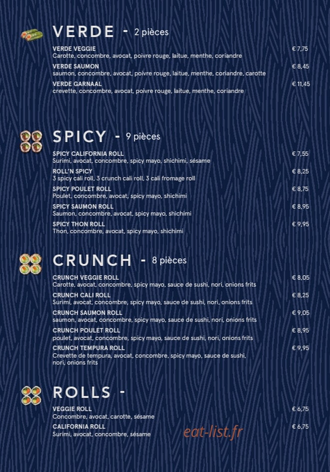Sushi Daily — carte page 3