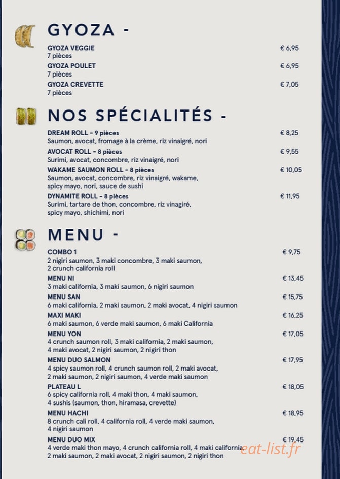 Sushi Daily — carte page 4