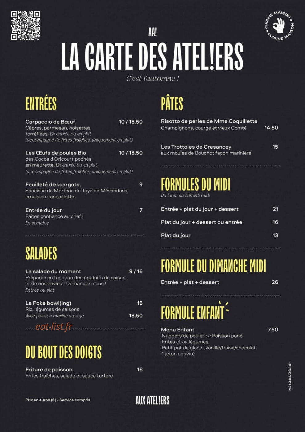 Aux Ateliers — carte page 1