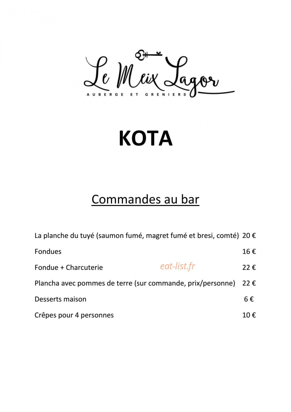 Le Meix Lagor — carte page 1