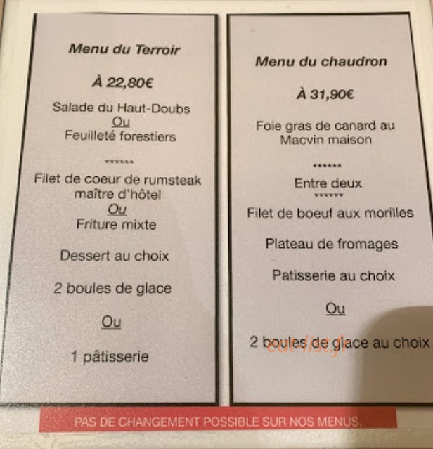 Le Chaudron — carte page 2