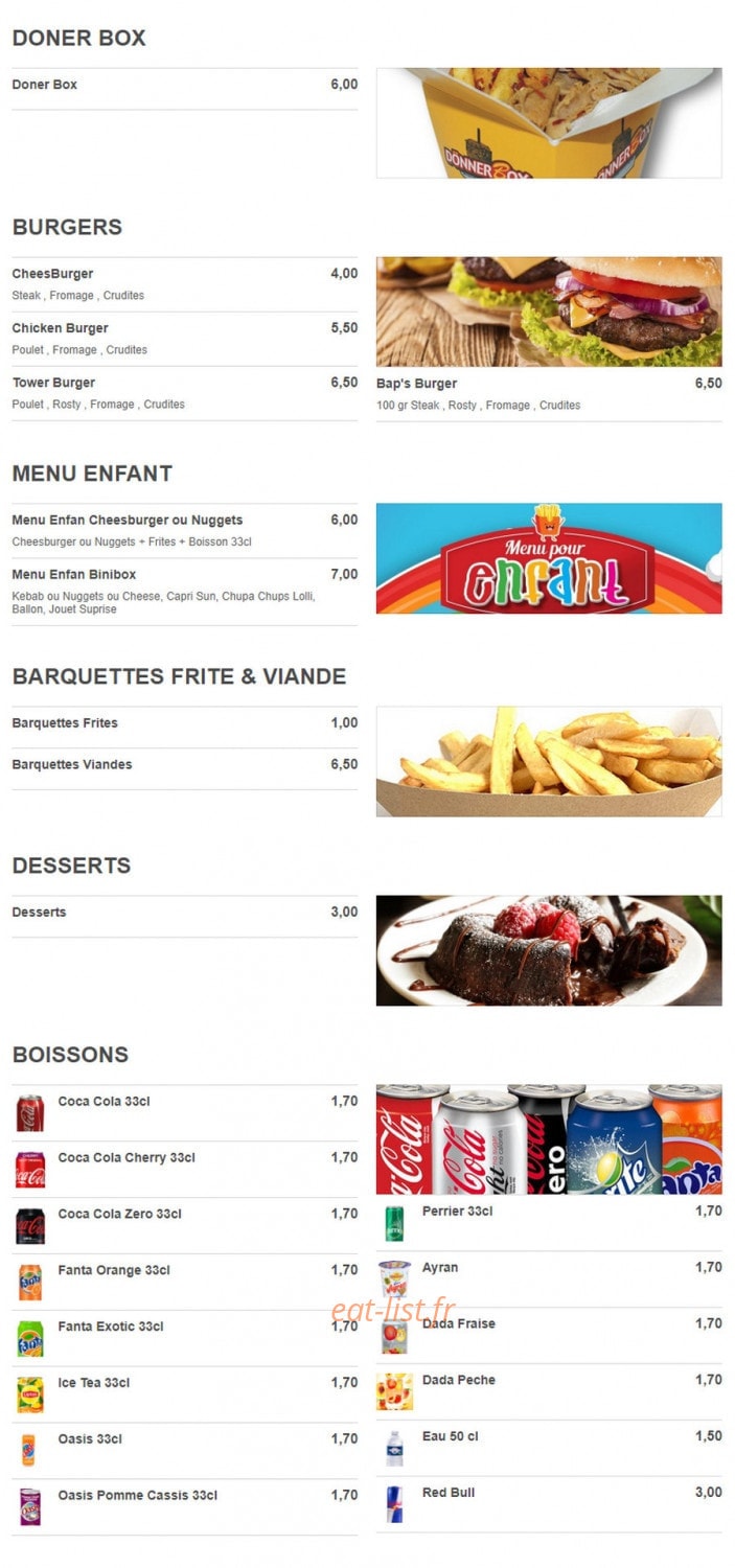 MC Doner — carte page 2