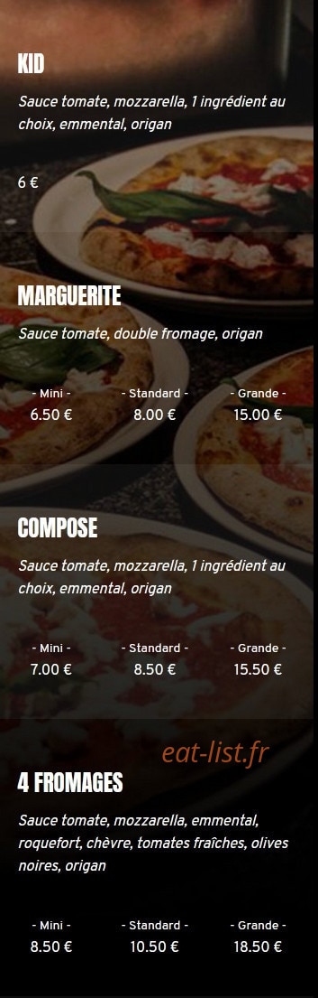 pizzeria du champ de foire — carte page 1