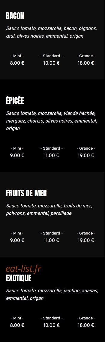 pizzeria du champ de foire — carte page 4