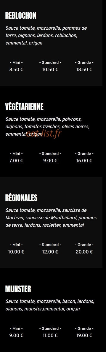 pizzeria du champ de foire — carte page 7