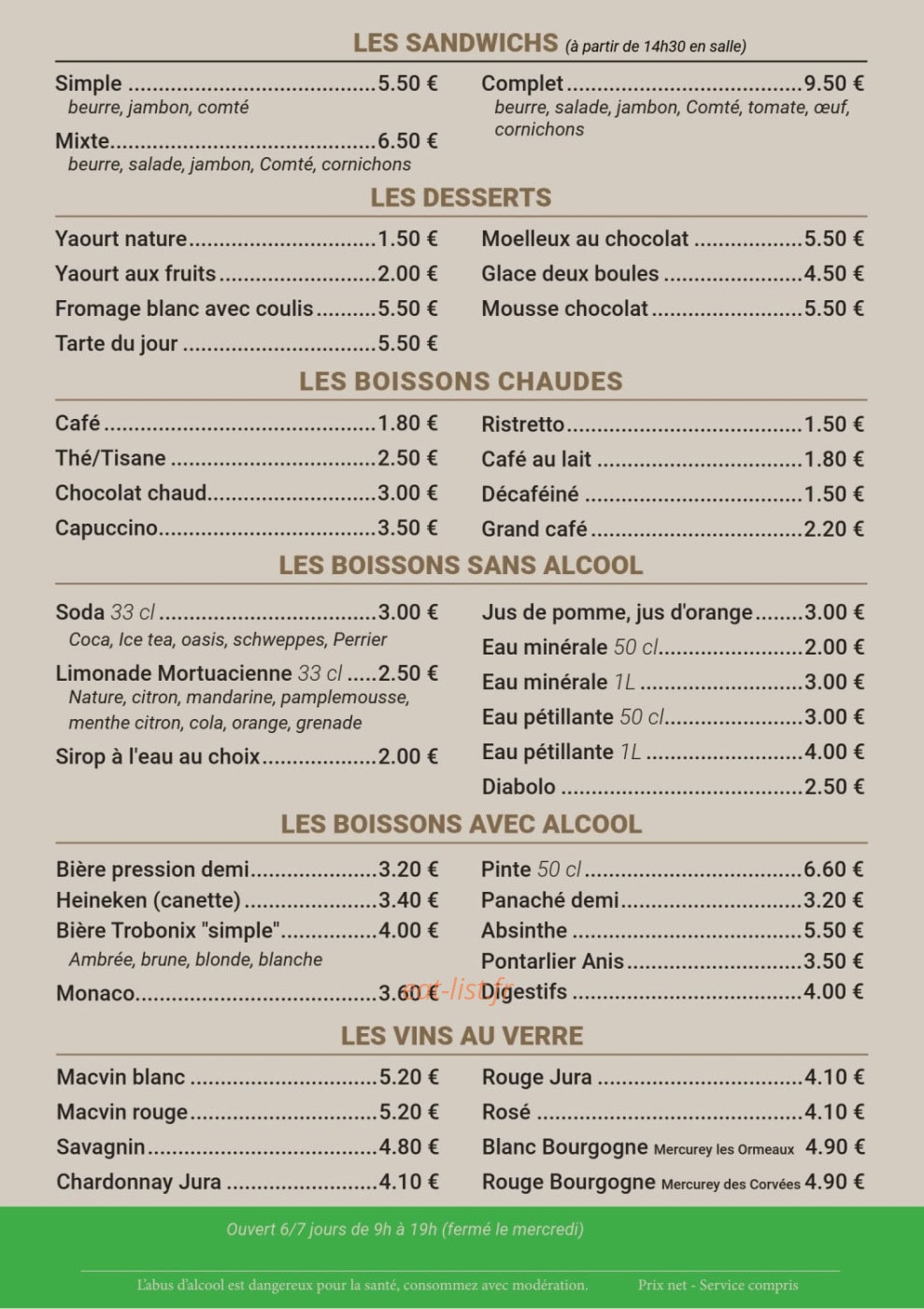 Le relais du terroir — carte page 2