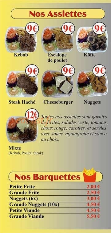 Kebab De La Place — carte page 2