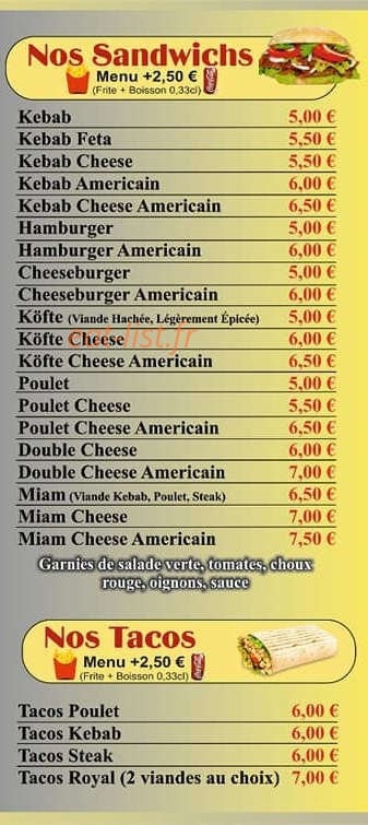 Kebab De La Place — carte page 3