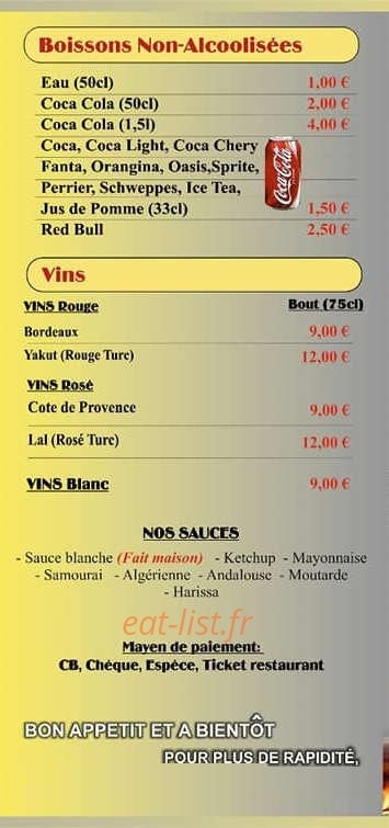 Kebab De La Place — carte page 6