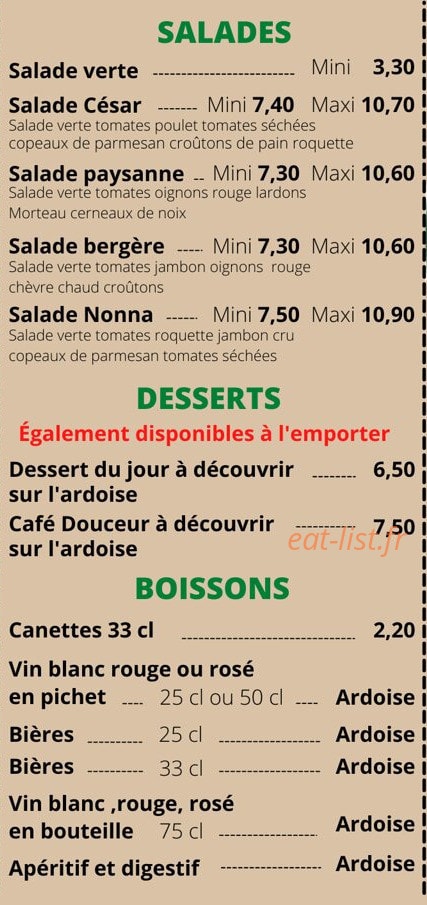 Nonna Pizza — carte page 6