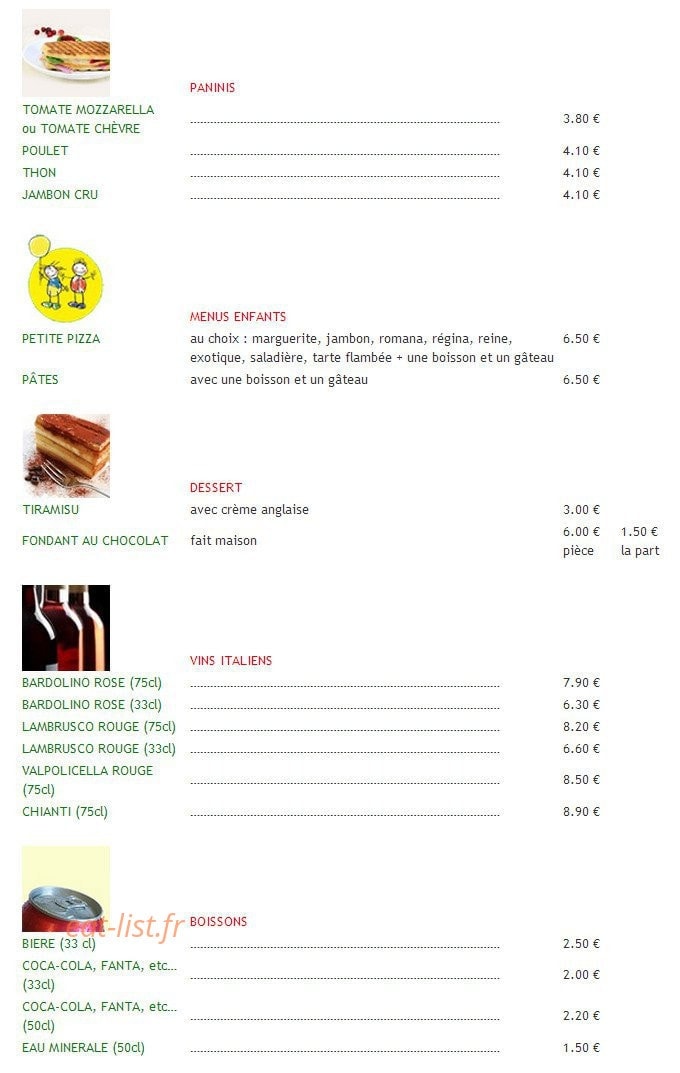 Joly Pizza — carte page 3