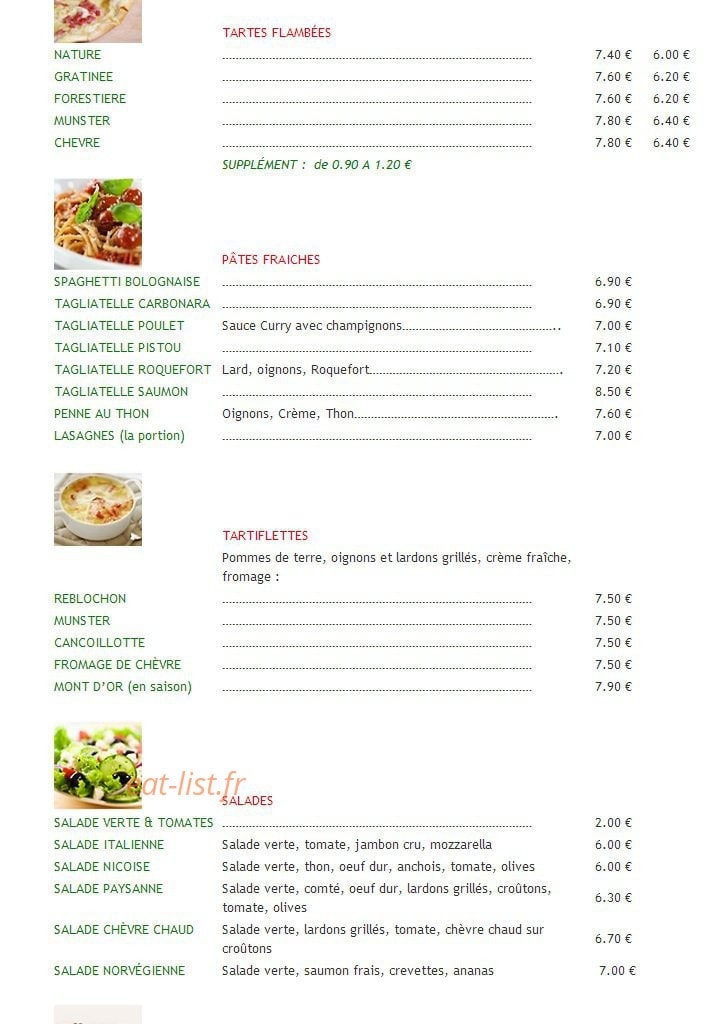Joly Pizza — carte page 2