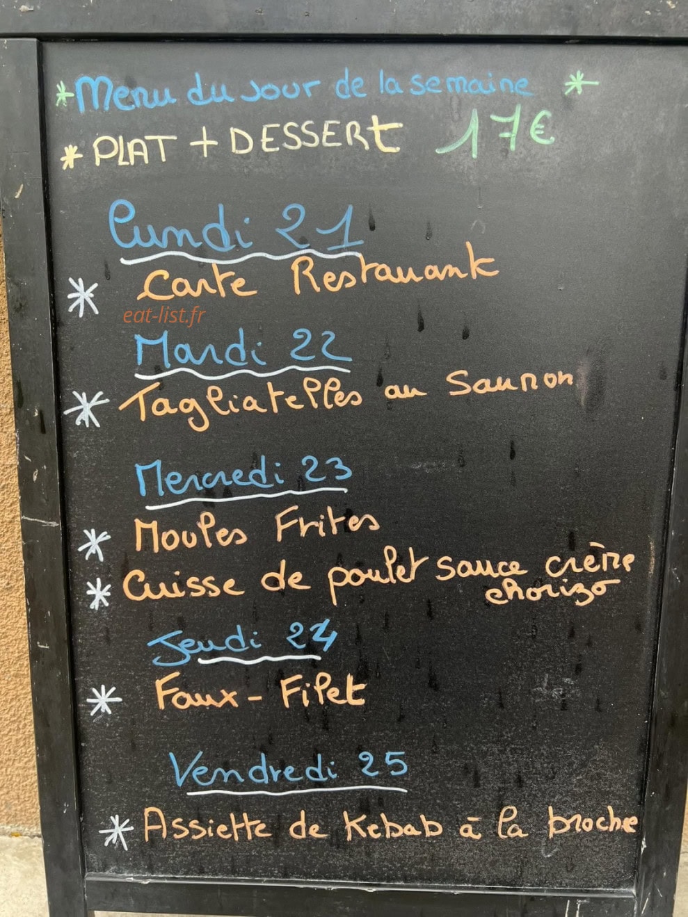 Le QG de la gourmandise — carte page 1