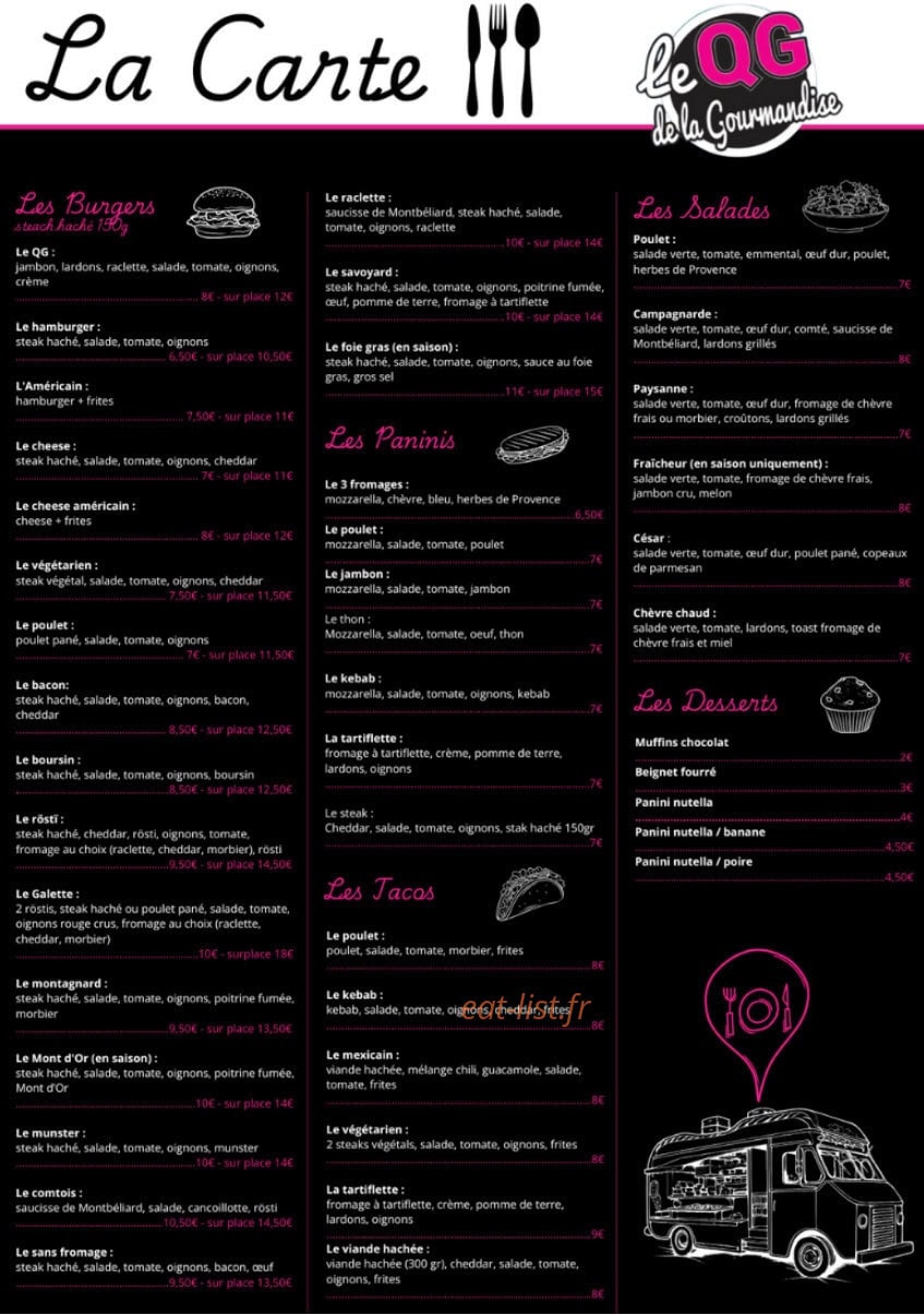 Le QG de la gourmandise — carte page 3