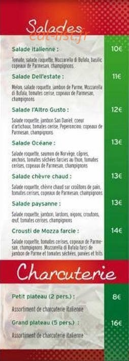 L'altro gusto — carte page 1