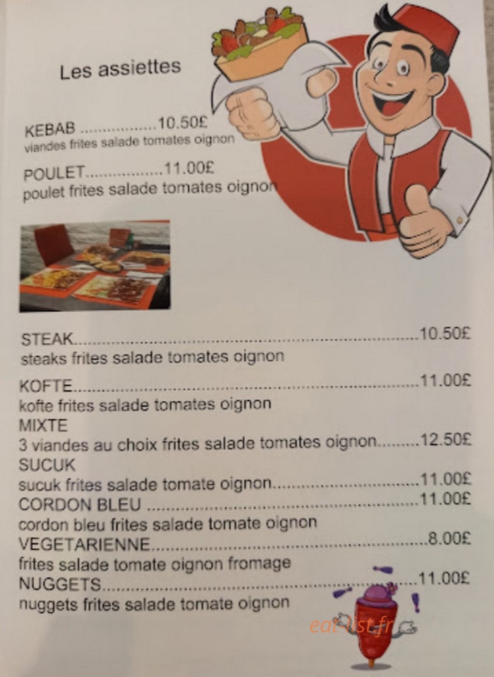 Kaya Kebab — carte page 2