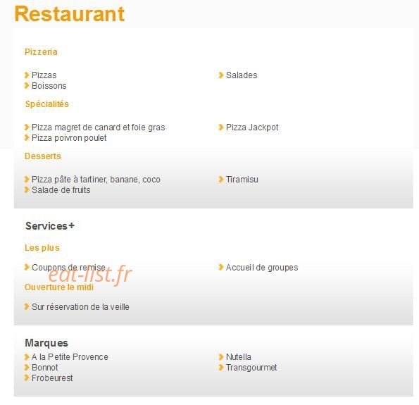 421 Pizza — carte page 1
