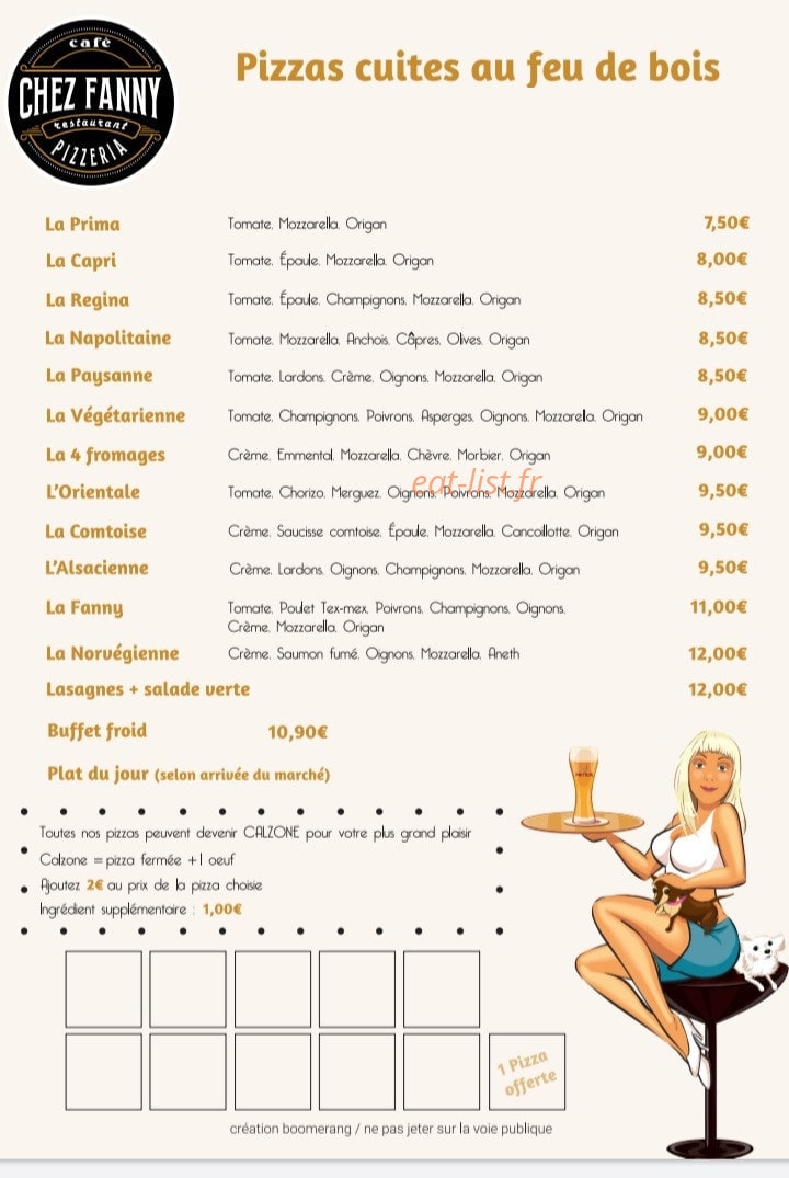 Chez Fanny — carte page 1