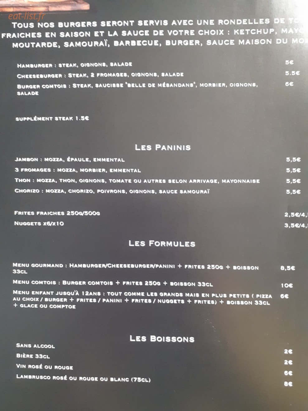 Place à la pizza — carte page 2