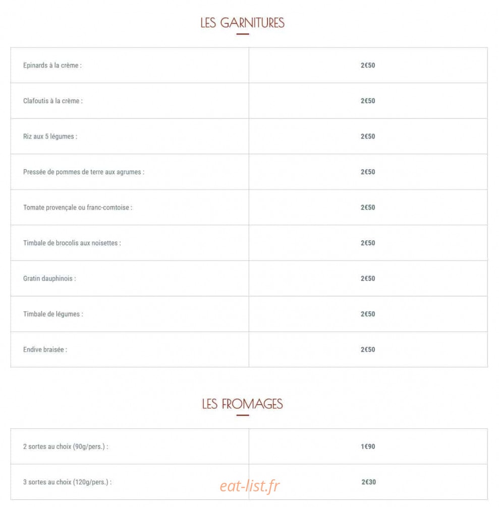 O Fournil de Beure — carte page 6