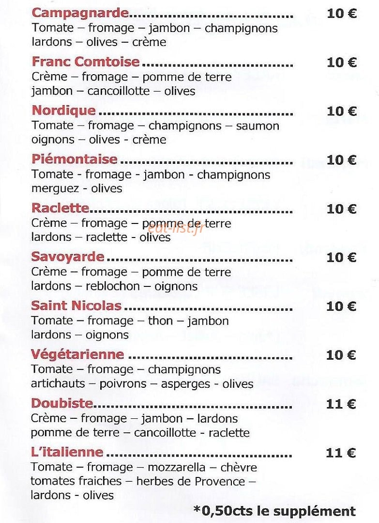 Pizza Relax — carte page 2