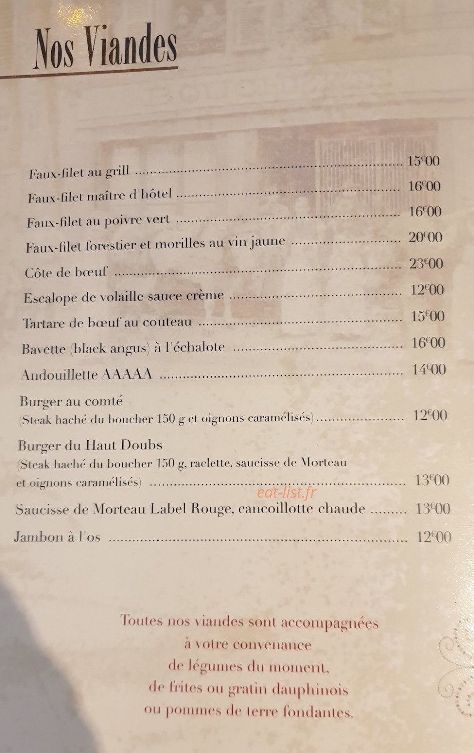 Le Moderne — carte page 2