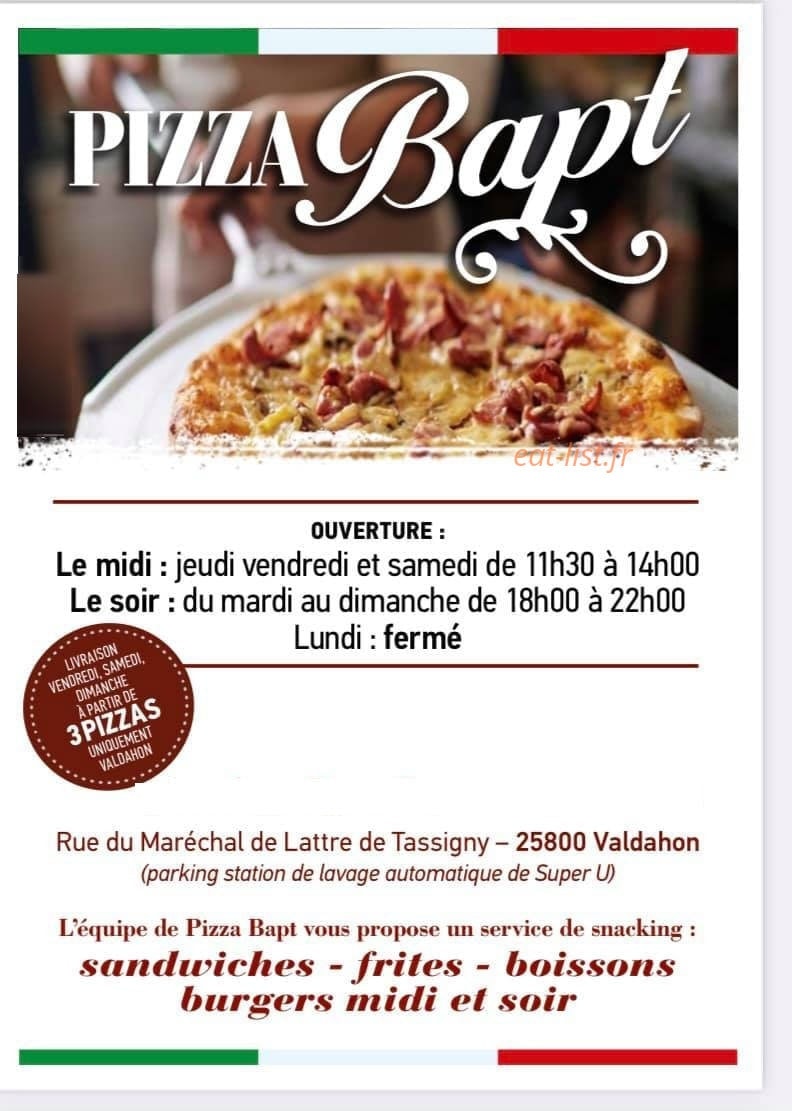 Pizzabapt — carte page 1