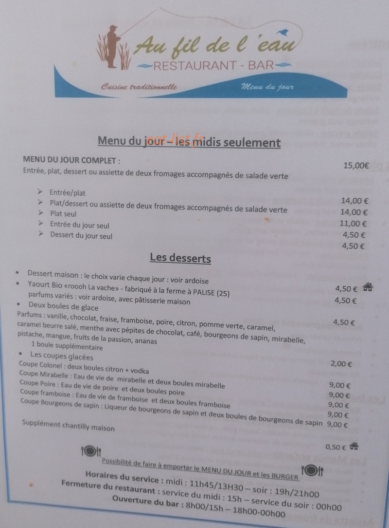 Au fil de l'eau — carte page 1