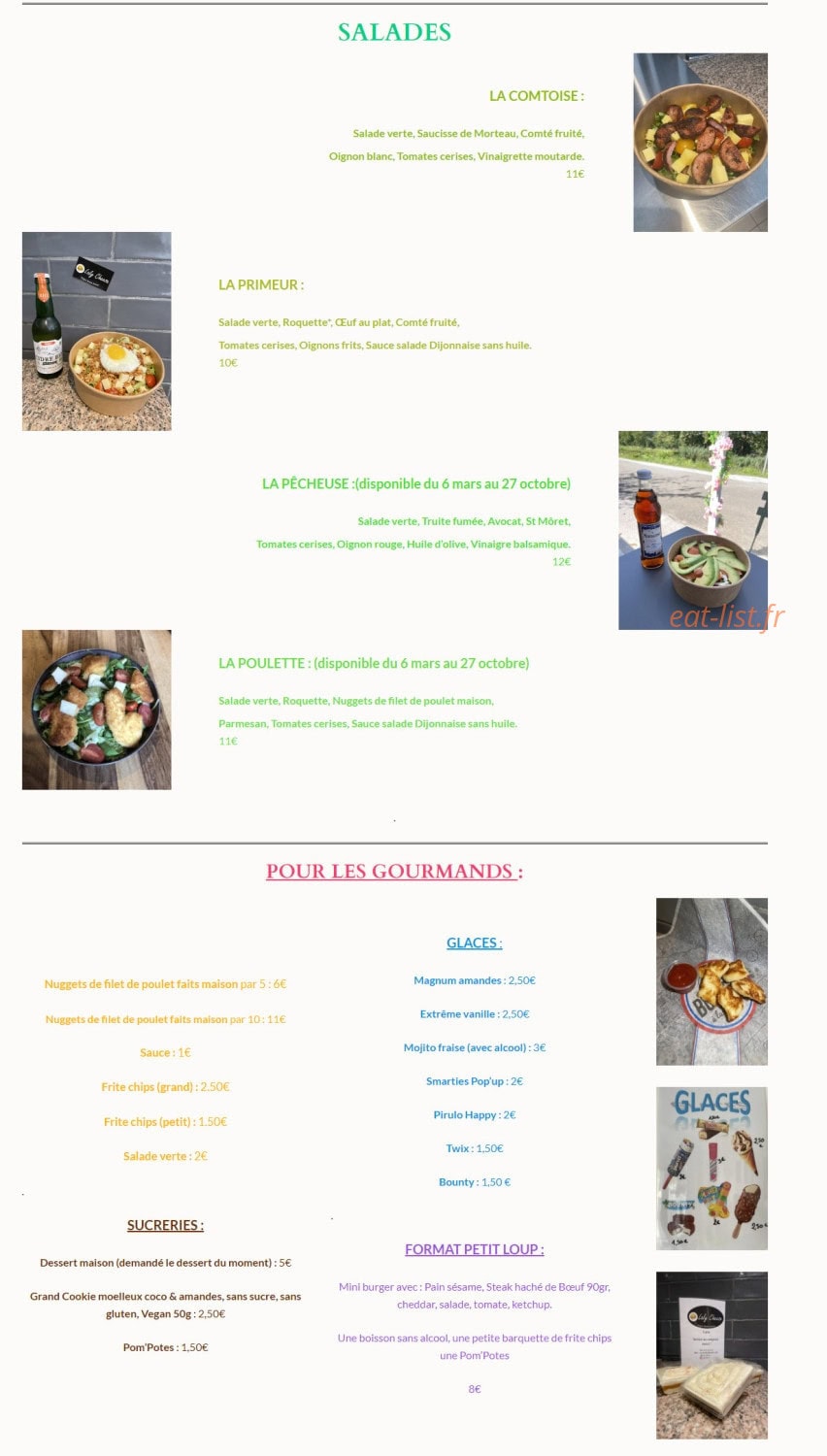 Laly Cheese — carte page 2
