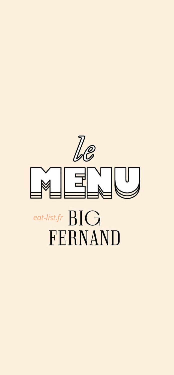 Big Fernand — carte page 1