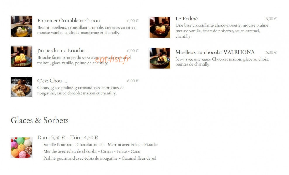 Bistrot Burger — carte page 3