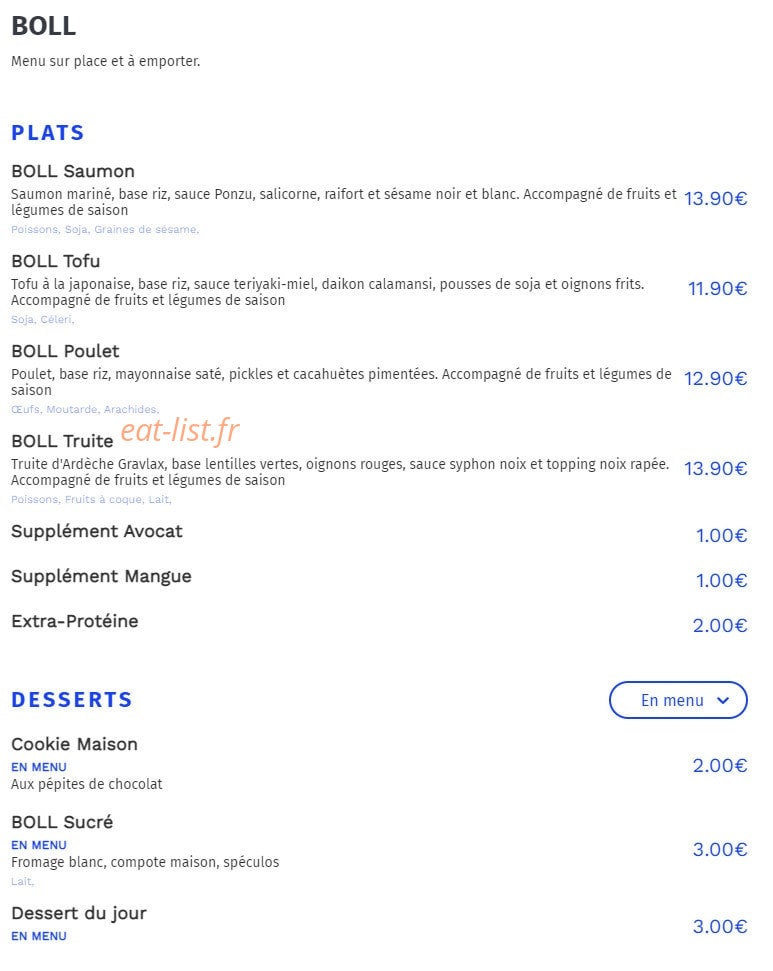Boll — carte page 1