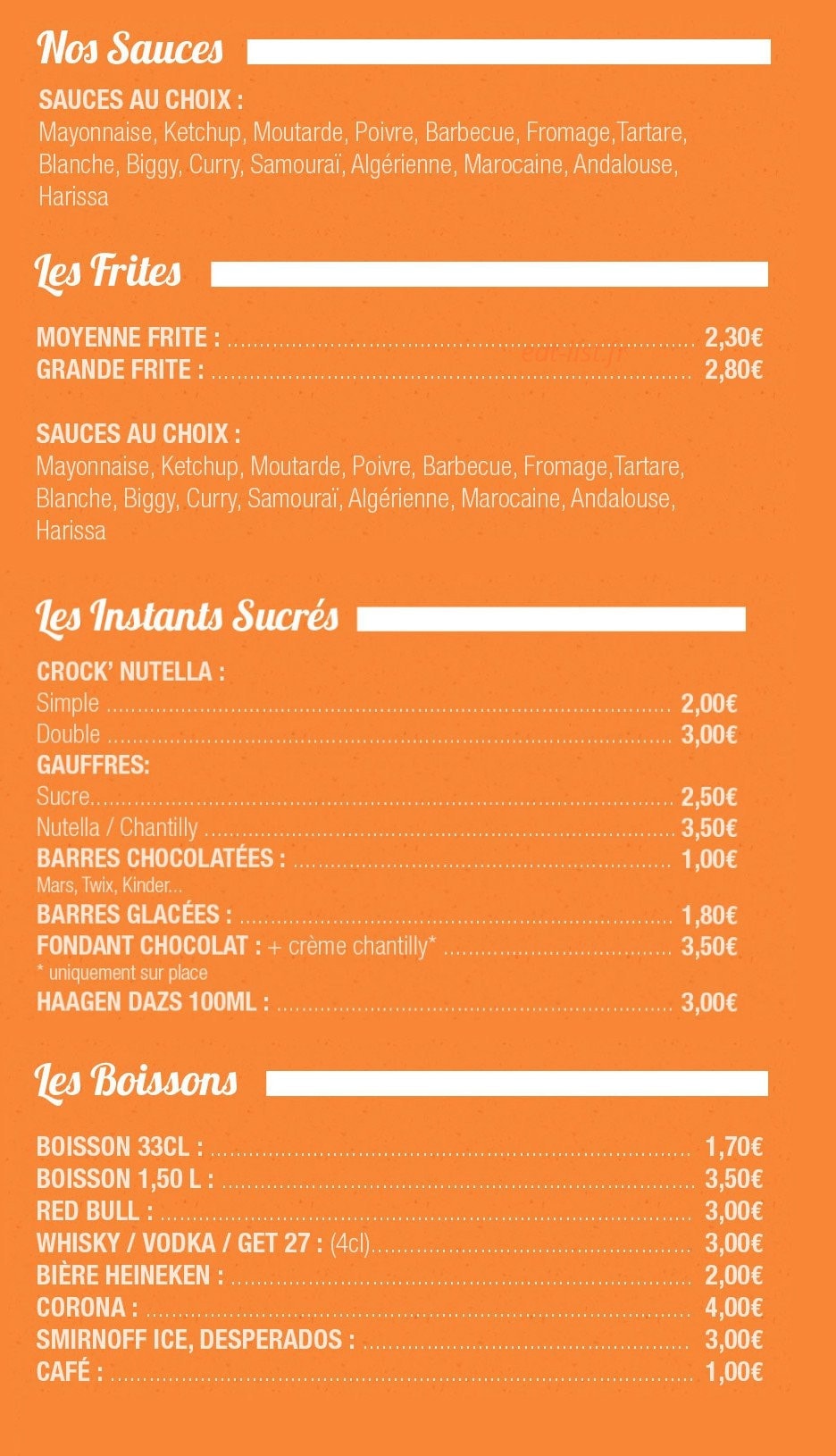Burger Food — carte page 4