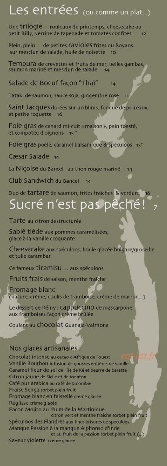 Café Bancel — carte page 2