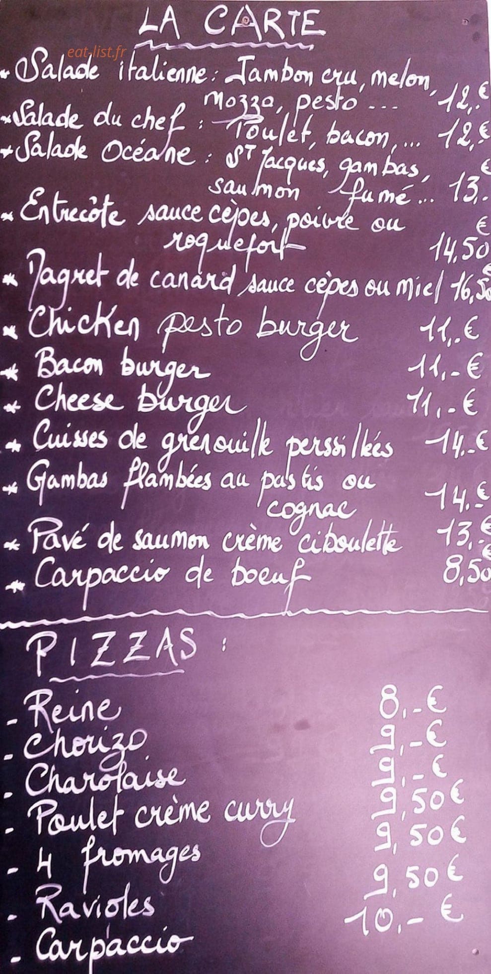 Café des sports — carte page 1