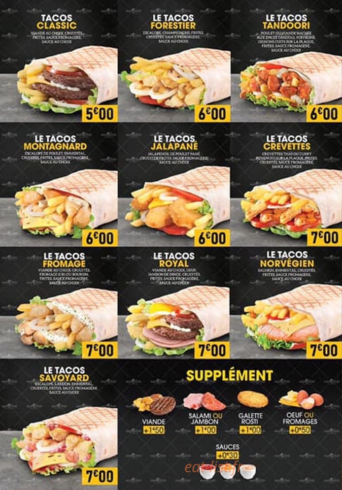 Easy Eats — carte page 2