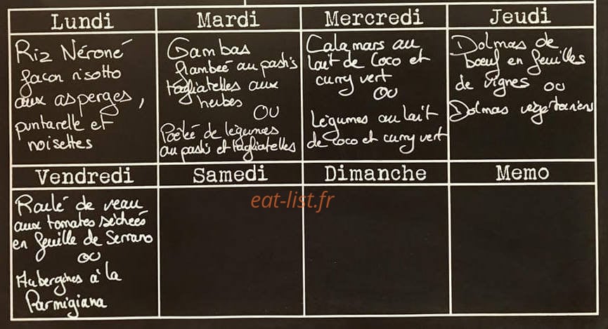 Fleur de Farine — carte page 1