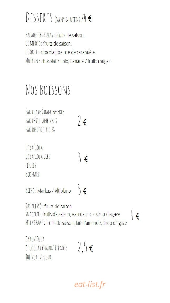Good & Bio — carte page 2