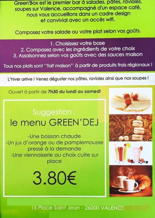 Green'Box — carte page 5