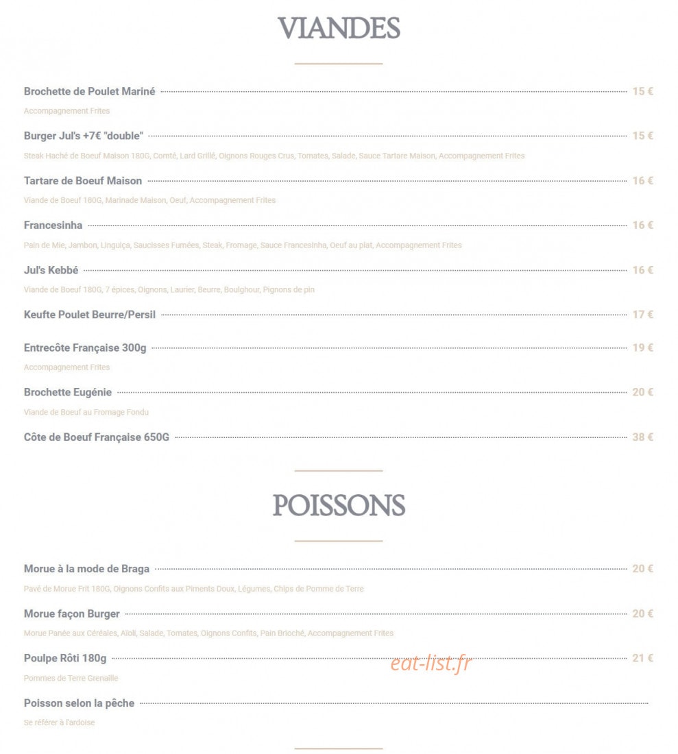 Jul's — carte page 2